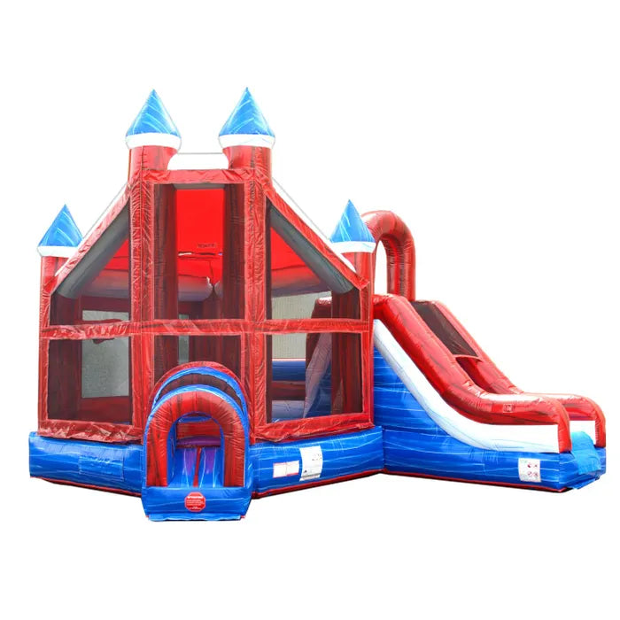 Red White Blue Bounce House Slide Combo 24 Hour Rental