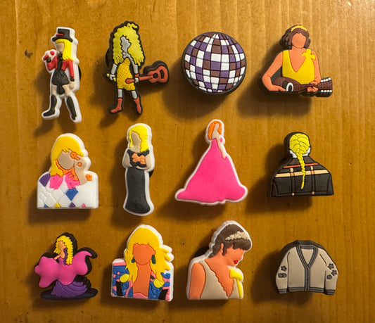 Taylor Swift Shoe Charms 12 Piece Set