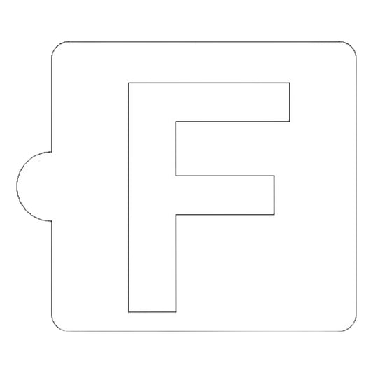 F Letter Alphabet Stencil for Cookies or Cakes USA Made LS107F