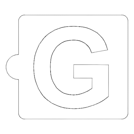 G Letter Alphabet Stencil for Cookies or Cakes USA Made LS107G