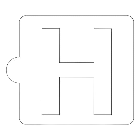 H Letter Alphabet Stencil for Cookies or Cakes USA Made LS107H