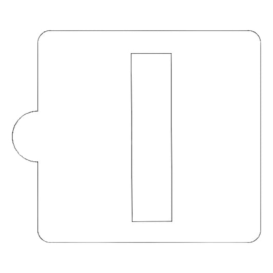 I Letter Alphabet Stencil for Cookies or Cakes USA Made LS107I
