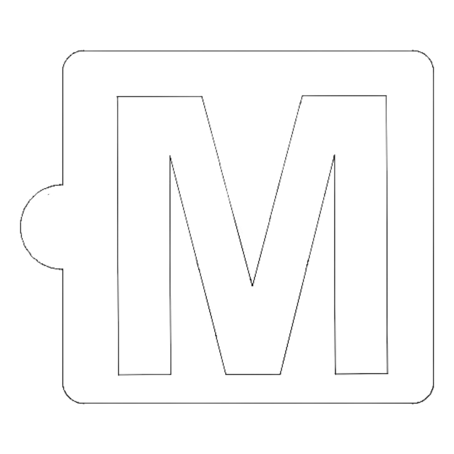 M Letter Alphabet Stencil for Cookies or Cakes USA Made LS107M