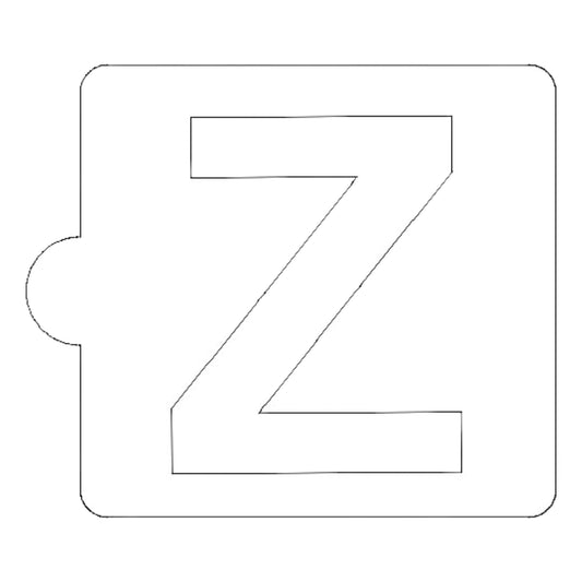 Z Letter Alphabet Stencil for Cookies or Cakes USA Made LS107Z
