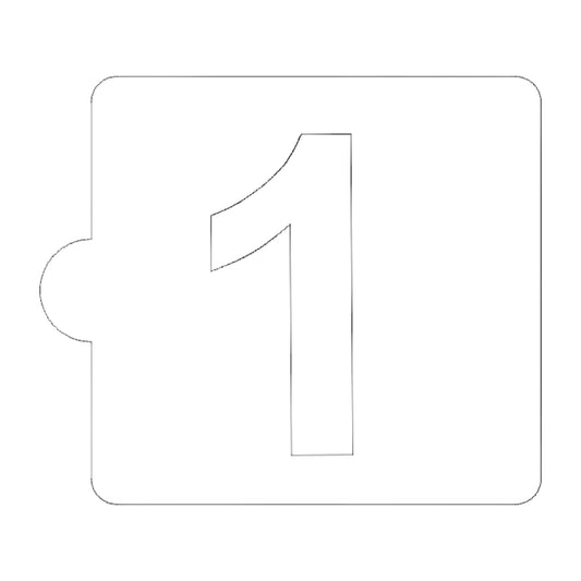 1 Number Counting Stencil for Cookies or Cakes USA Made LS108-1