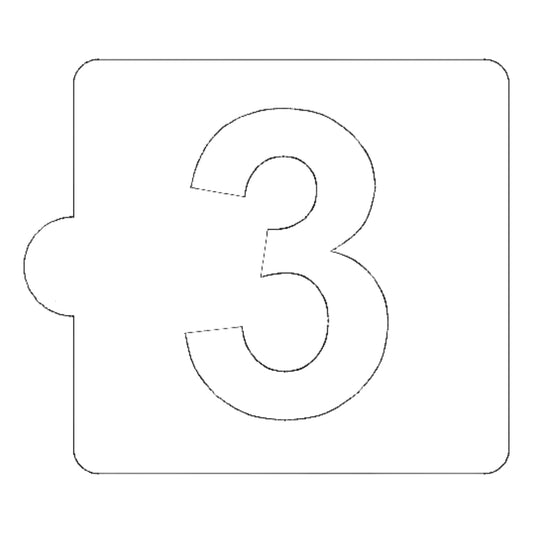 3 Number Counting Stencil for Cookies or Cakes USA Made LS108-3