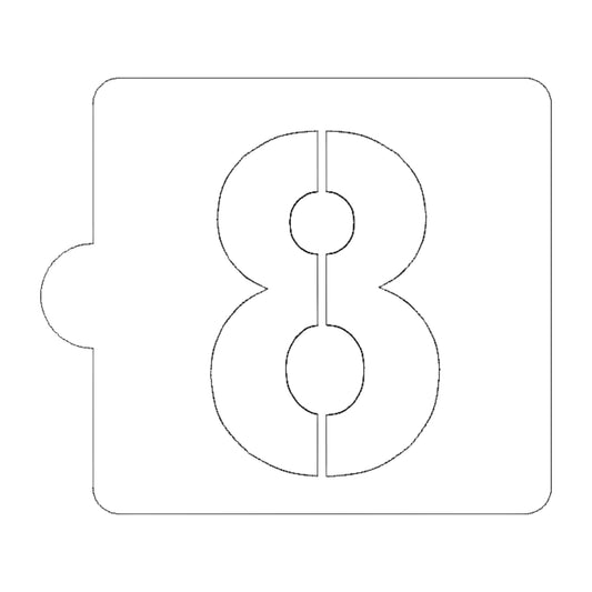 8 Number Counting Stencil for Cookies or Cakes USA Made LS108-8