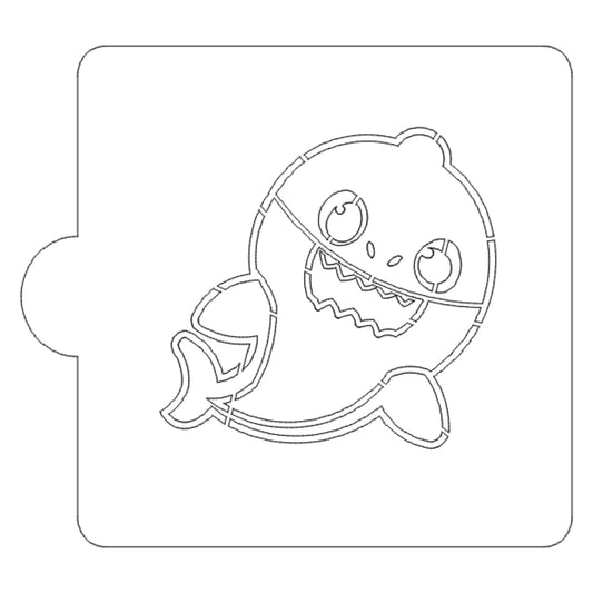 Daddy Shark Baby Cartoon Stencil for Cookies or Cakes USA Made LS2449