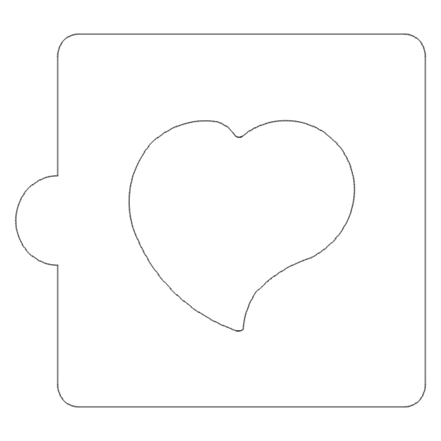 Heart Shape Rain Drop Stencil for Cookies or Cakes USA Made LS3118