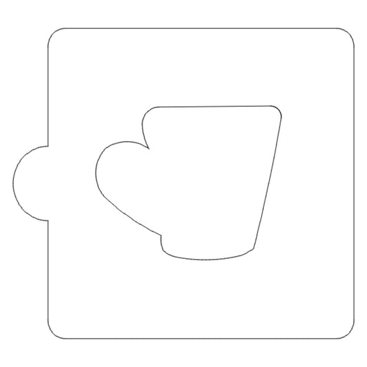 Coffee Cup Or Mug Outline Stencil for Cookies or Cakes USA Made LS844