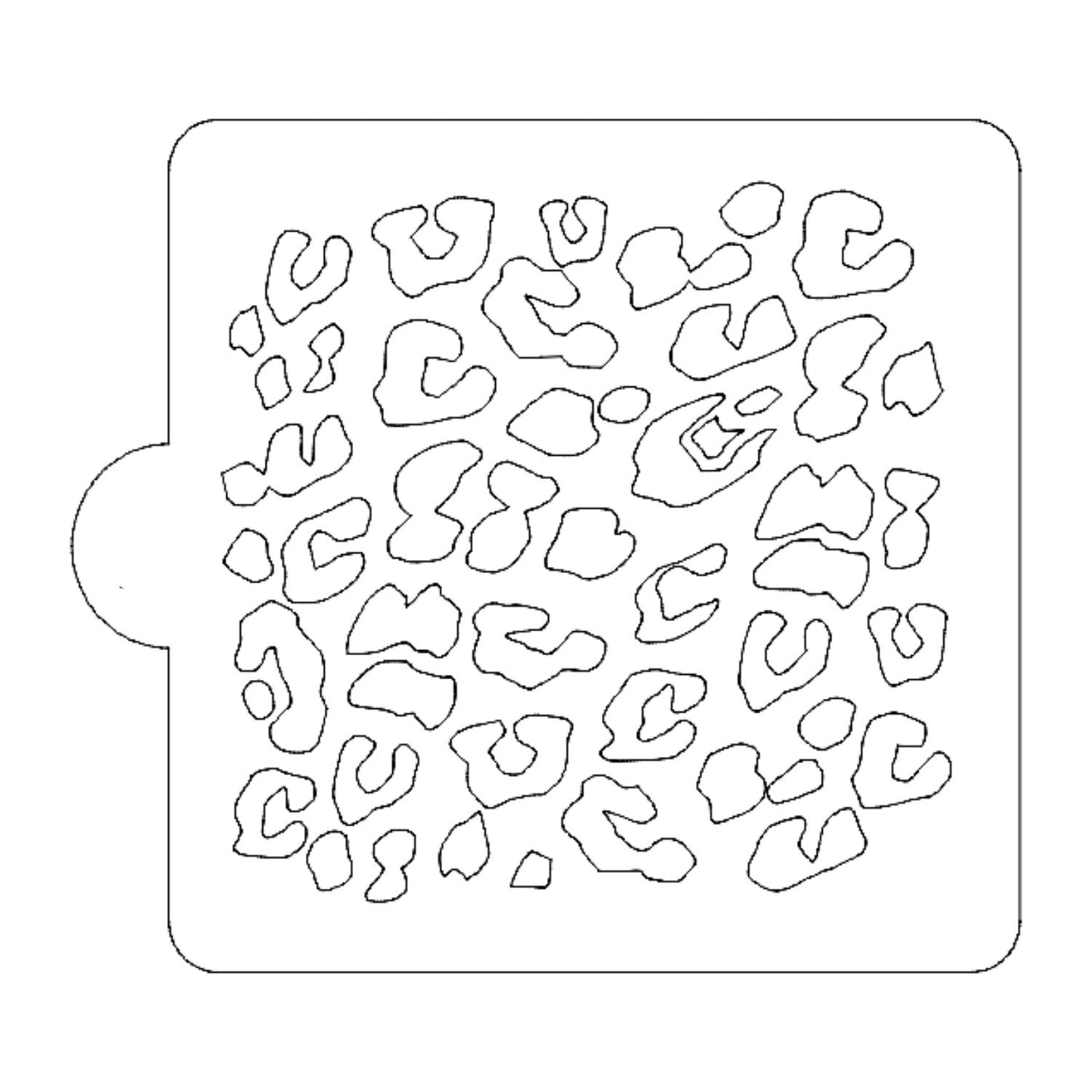 Cheetah Leopard Pattern Stencil for Cookies or Cakes USA Made LS9000