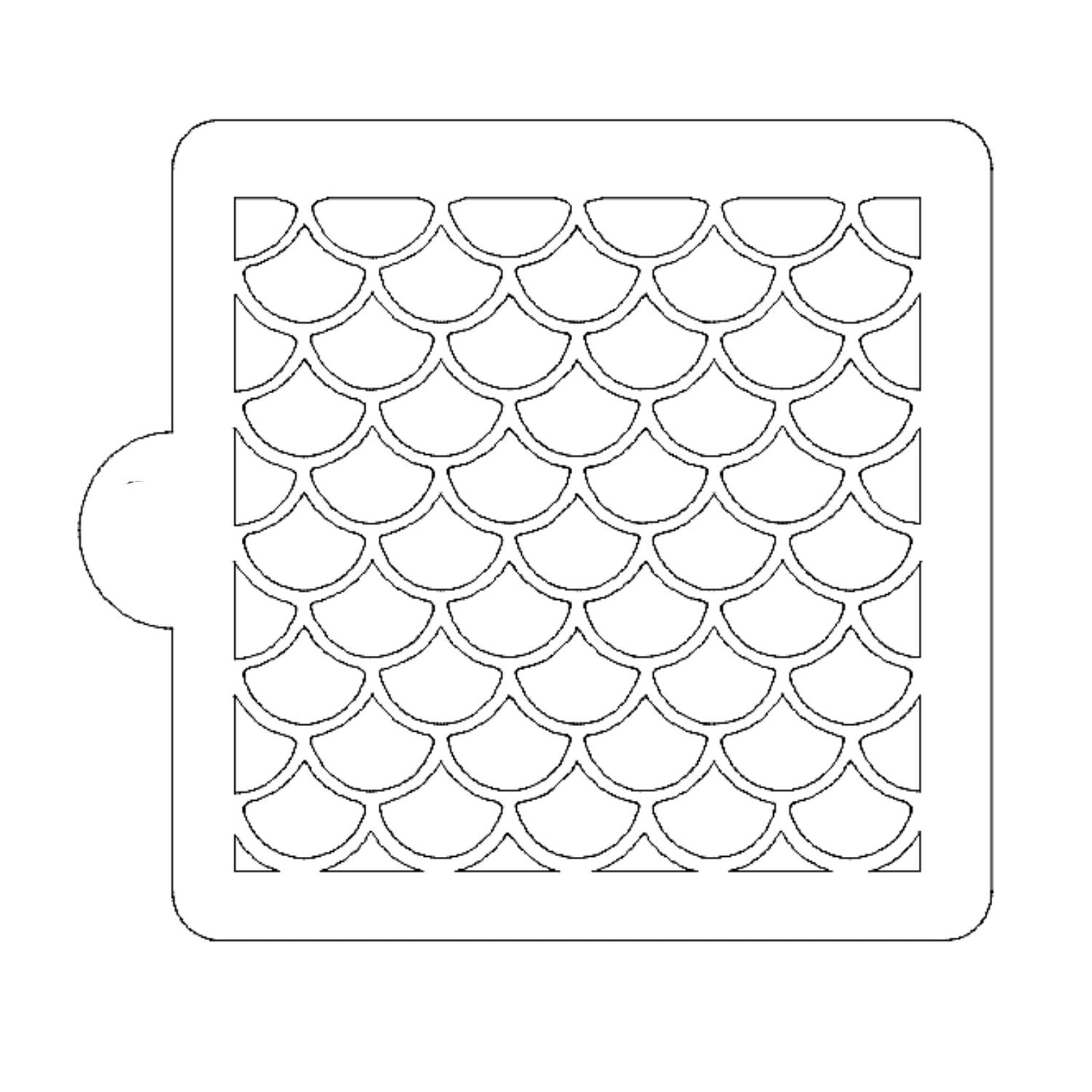 Mermaid Scales Pattern Stencil for Cookies or Cakes USA Made LS9003