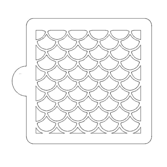 Mermaid Scales Pattern Stencil for Cookies or Cakes USA Made LS9003
