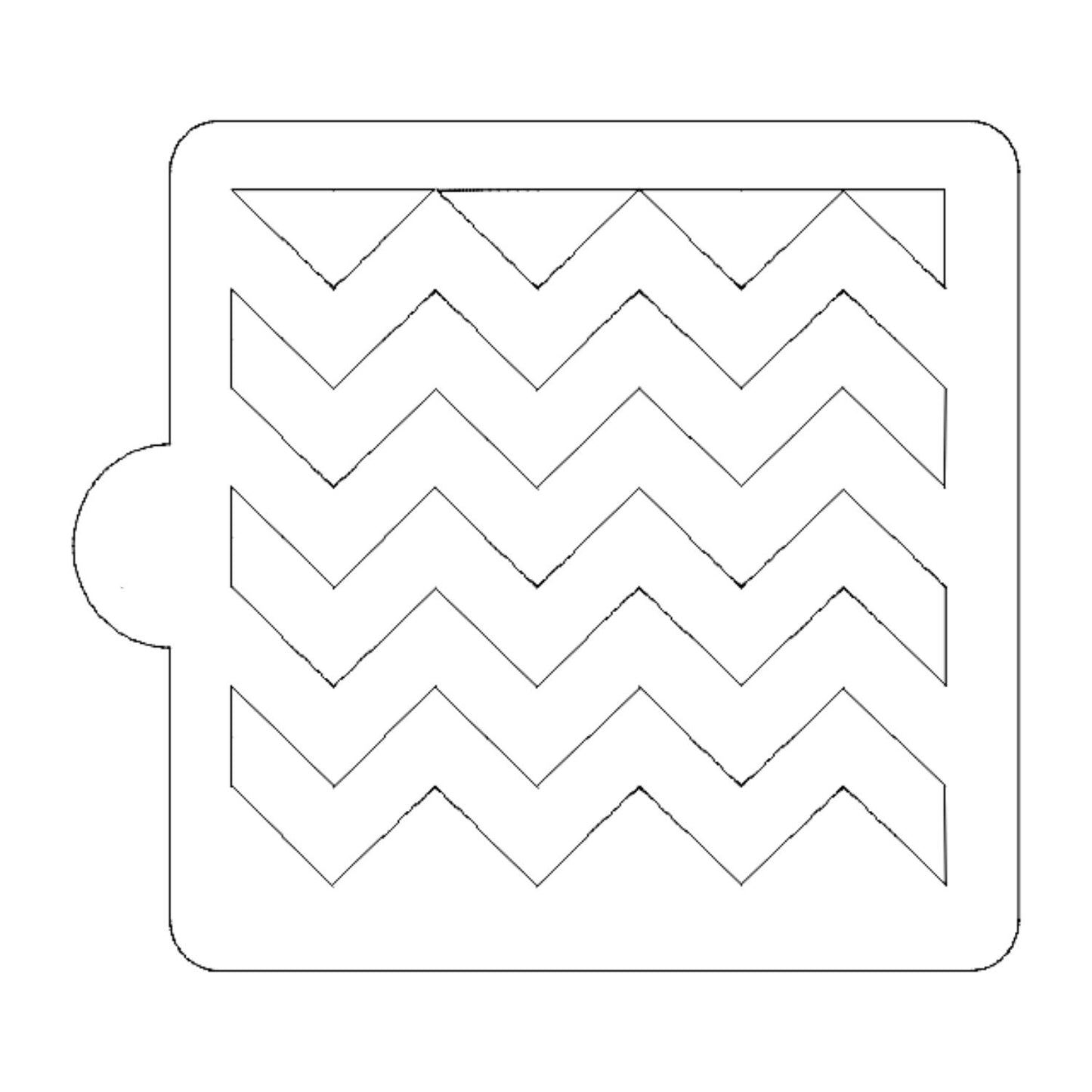 Chevron Zig Zag Pattern Stencil for Cookies or Cakes USA Made LS9005