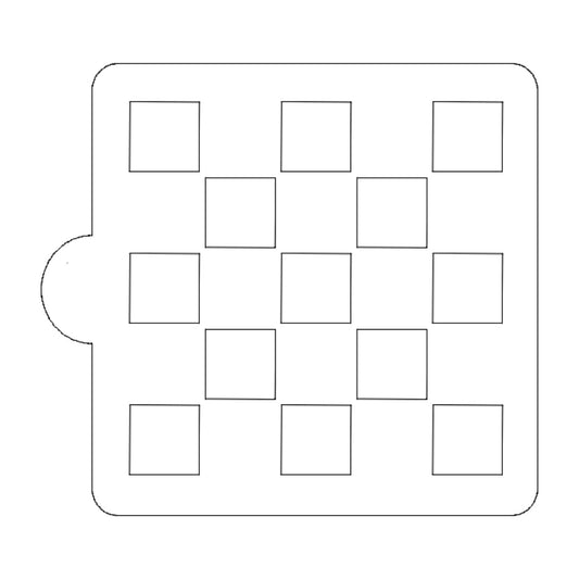 Checkerboard Pattern Stencil for Cookies or Cakes USA Made LS9007