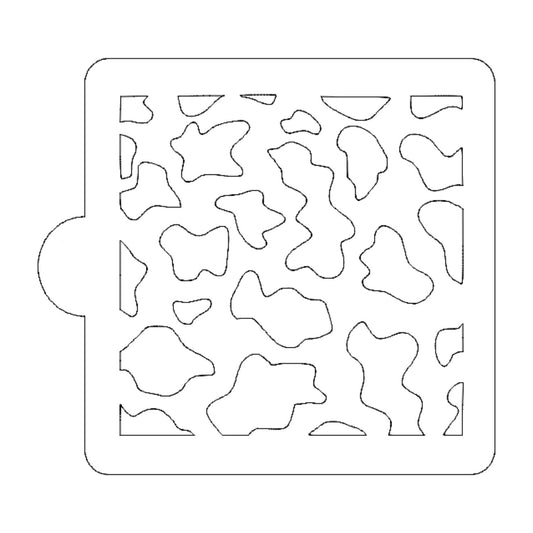 Cow Hide Print Pattern Stencil for Cookies or Cakes USA Made LS9008