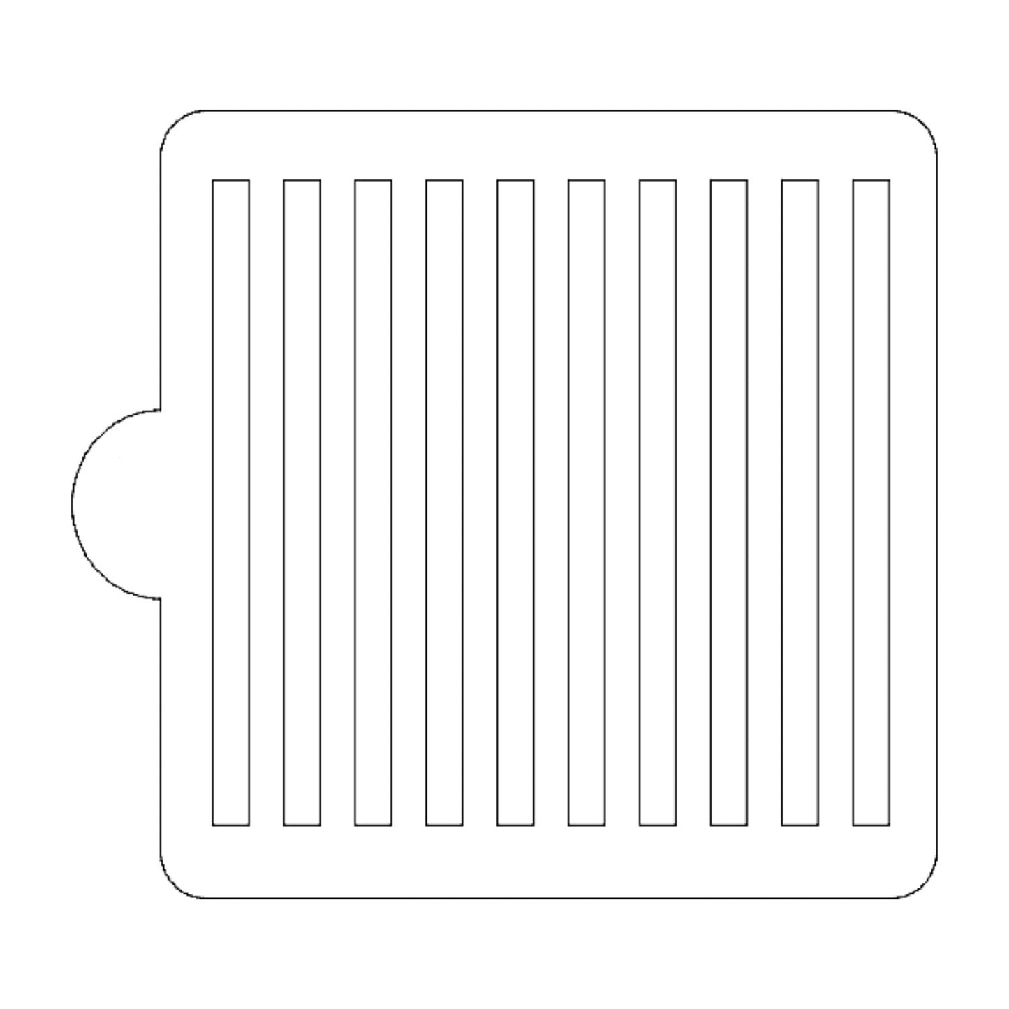 Stripe 0.25 Inch Pattern Stencil for Cookies or Cakes USA Made LS9009