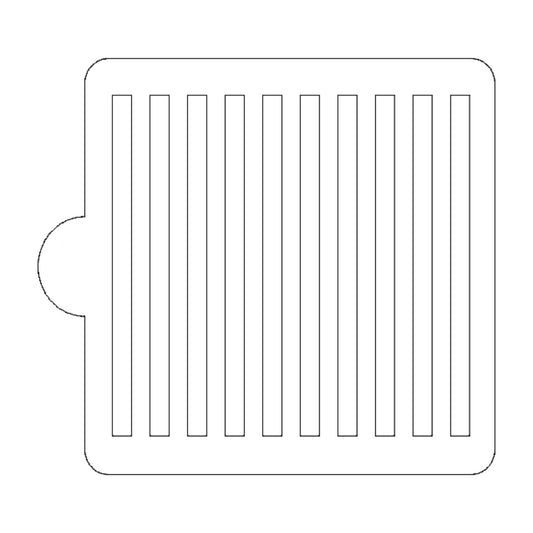 Stripe 0.25 Inch Pattern Stencil for Cookies or Cakes USA Made LS9009