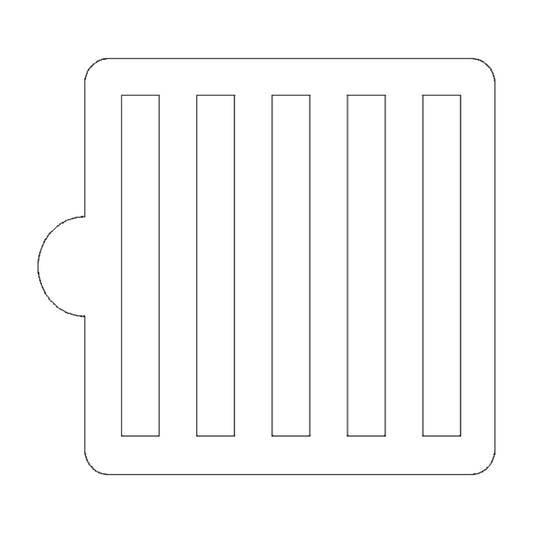Stripe 0.5 Inch Pattern Stencil for Cookies or Cakes USA Made LS9010