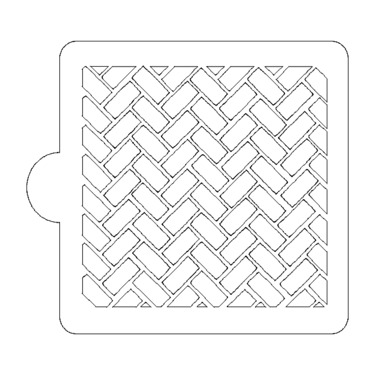 Brick Cobblestone Pattern Stencil for Cookies or Cakes USA Made LS9013