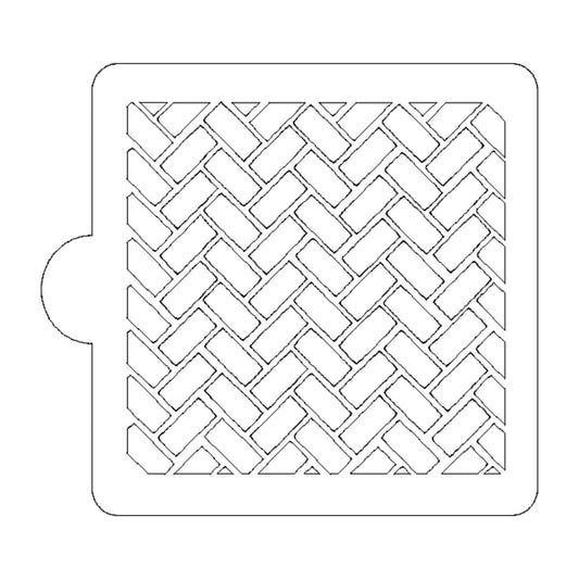 Brick Cobblestone Pattern Stencil for Cookies or Cakes USA Made LS9013