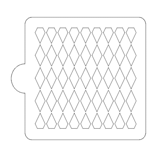 Diamond Argyle Pattern Stencil for Cookies or Cakes USA Made LS9014