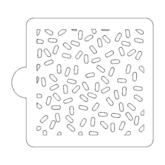 Sprinkles Topping Pattern Stencil for Cookies or Cakes USA Made LS9016