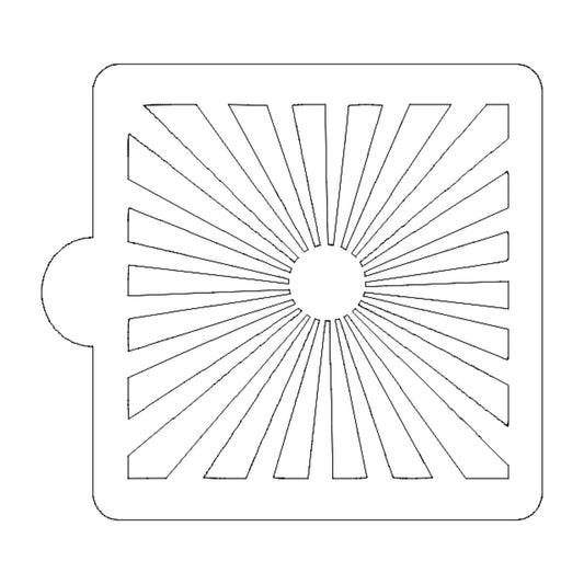 Straight Starburst Pattern Stencil for Cookies or Cakes USA Made LS9018