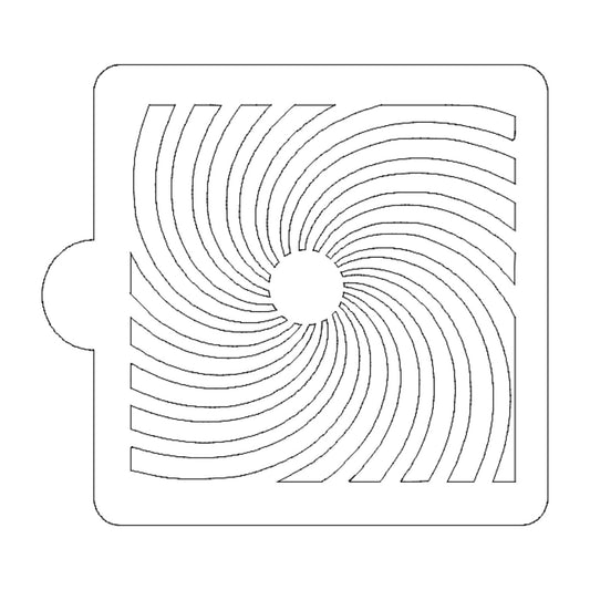 Circle Starburst Pattern Stencil for Cookies or Cakes USA Made LS9019