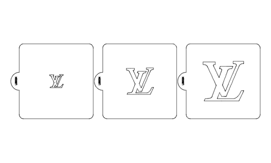 LV Symbols Set of 3 Stencils for Cookies or Cakes USA Made LS9024