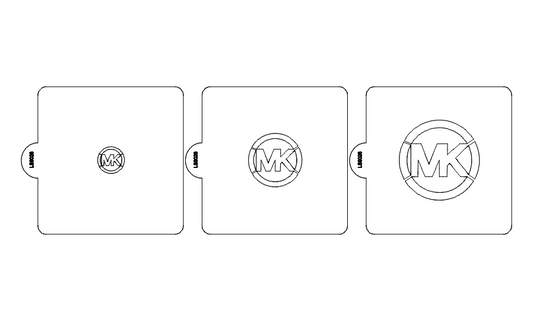 MK Symbols Set of 3 Stencils for Cookies or Cakes USA Made LS9028