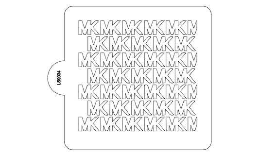 MK Design Pattern Stencil for Cookies or Cakes USA Made LS9034