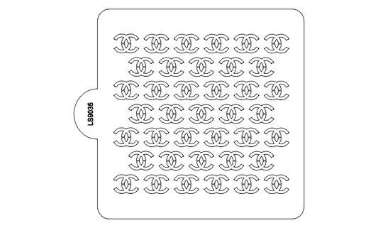 Chanel Design Pattern Stencil for Cookies or Cakes USA Made LS9035