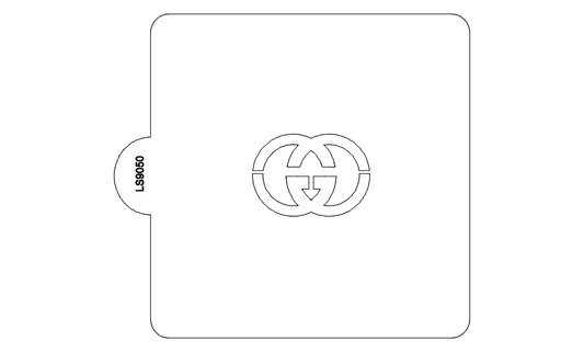 Gucci Symbol Design Stencil for Cookies or Cakes USA Made LS9050
