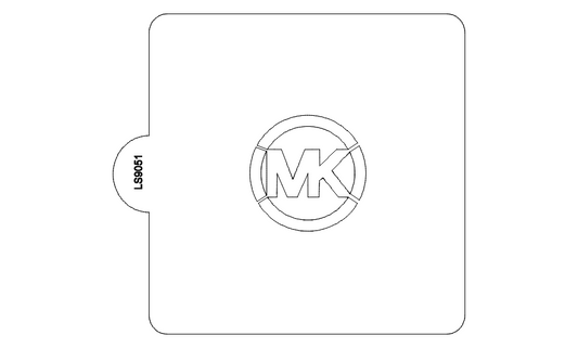 MK Symbol Design Stencil for Cookies or Cakes USA Made LS9051