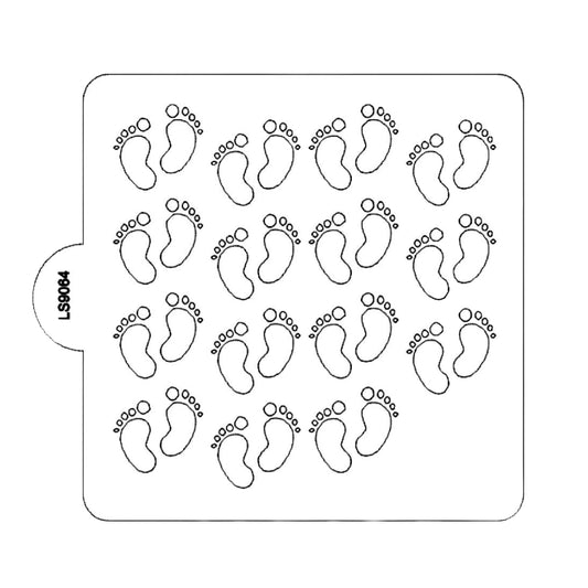 Baby Feet Pattern Shower Stencil for Cookies or Cakes USA Made LS9064