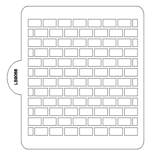 Bricks Rectangle Pattern Stencil for Cookies or Cakes USA Made LS9068