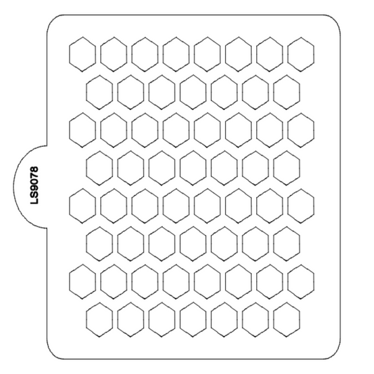 Honeycomb Pattern Stencil for Cookies or Cakes USA Made LS9078