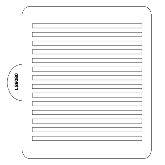 Notebook Paper Pattern Stencil for Cookies or Cakes USA Made LS9080