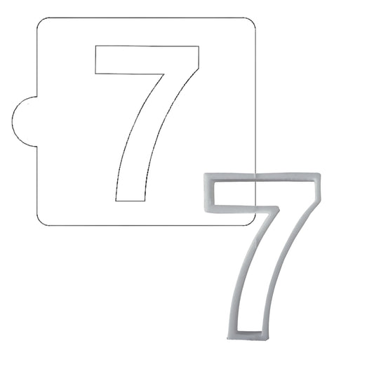 7 Number Counting Stencil And Cookie Cutter Set USA Made LSC108-7