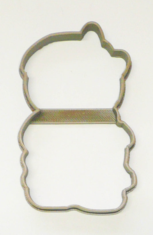 Gingerbread Girl with Bow Outline Christmas Cookie Cutter USA PR3143