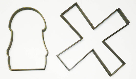 Windmill Traditional Tower and Blade 2 Piece Cookie Cutter Made in USA PR3058