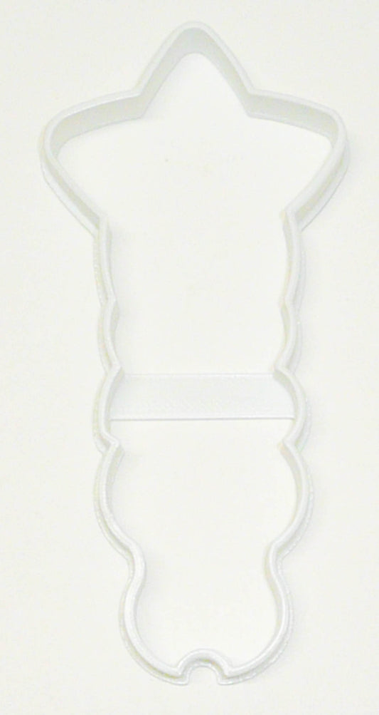 Fairy Wand Outline Princess Make Believe Cookie Cutter USA PR3172