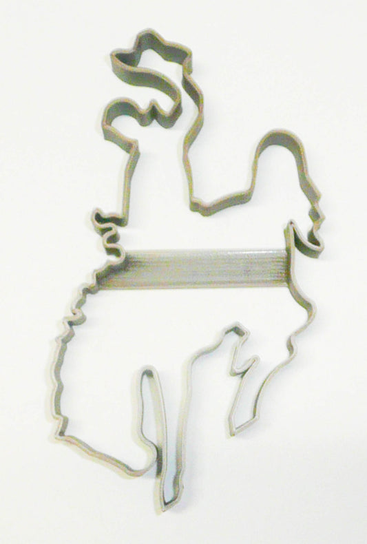 Bucking Horse Bronco and Rider Cowboy Rodeo Cookie Cutter USA PR2097