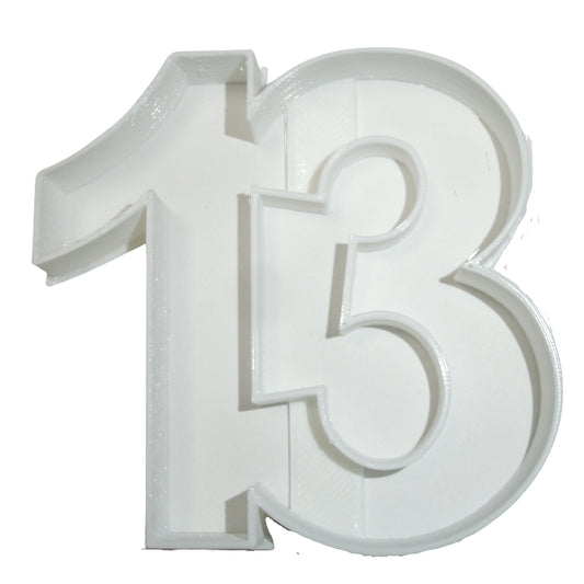 Number 13 Thirteen Lucky Friday Birthday Anniversary Cookie Cutter USA PR108-13