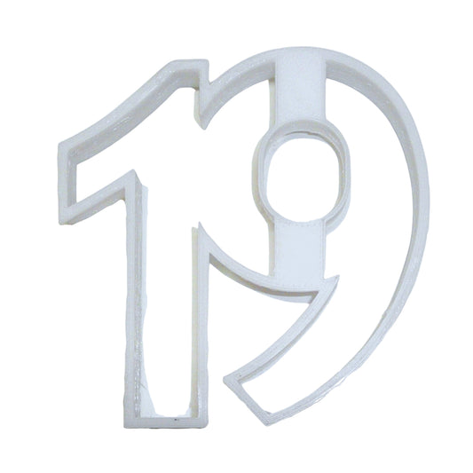 Number 19 Nineteen Birthday Anniversary Sports Cookie Cutter USA PR108-19