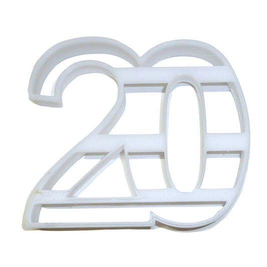 Number 20 Twenty Birthday Anniversary Party Cookie Cutter Made in USA PR108-20