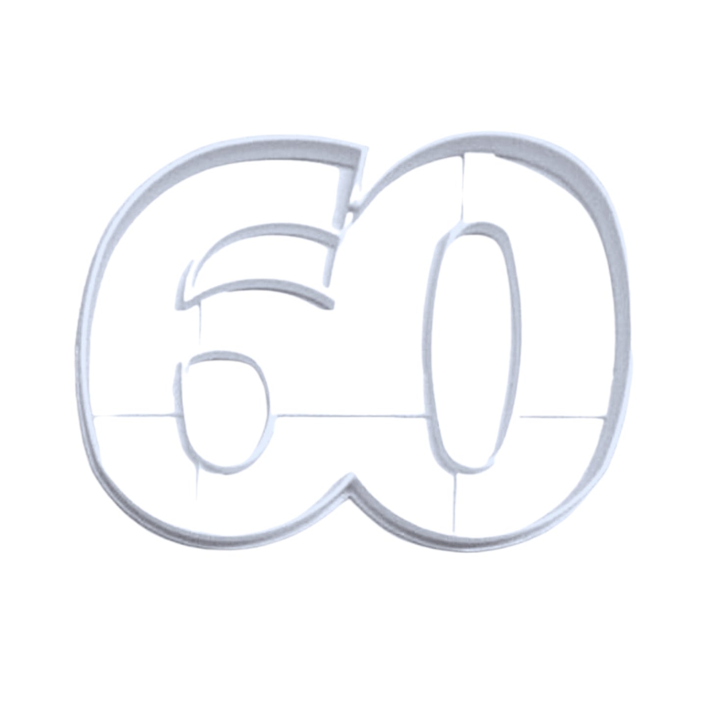 Number 60 Sixty Anniversary Birthday Sports Party Cookie Cutter USA PR108-60