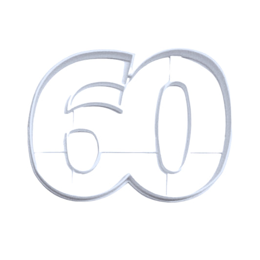 Number 60 Sixty Anniversary Birthday Sports Party Cookie Cutter USA PR108-60