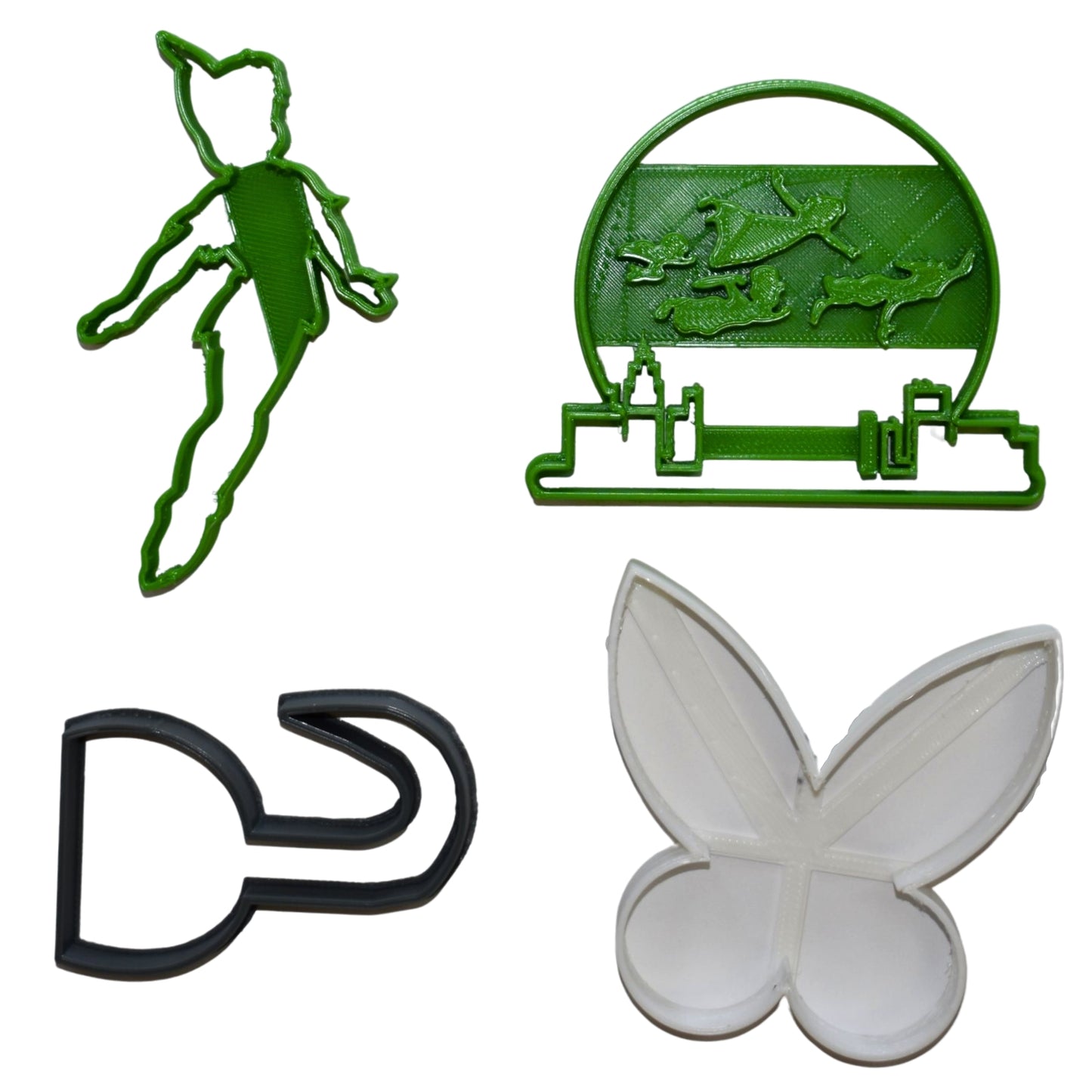 Peter Pan Flying Tinker Bell Fairy Wings Hook Set Of 4 Cookie Cutters USA PR1084